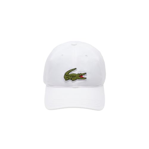 Lacoste Men's Crocodile Badge Twill Cap, White, One Size
