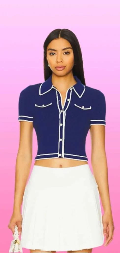 blue polo feminine outfit classy