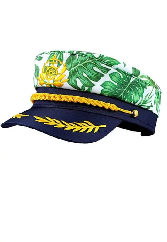 Fun leaf print&nbsp;captain cap