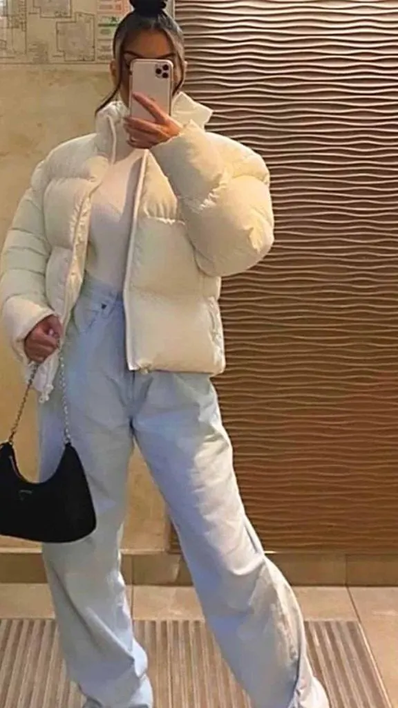 what to wear cream jeans winter