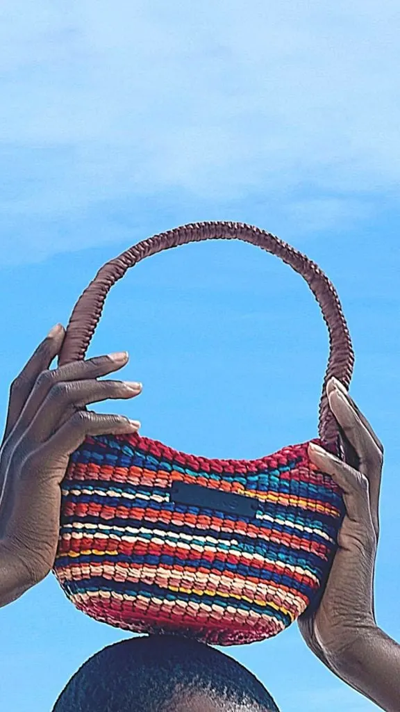 A.A.K.S. raffia handmade handbag