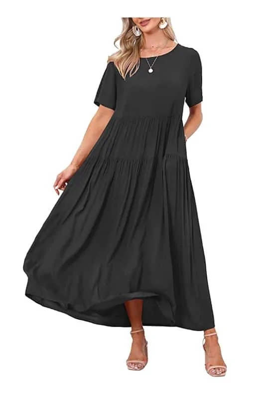 2black dress for funeral plus size black dress summer funeral