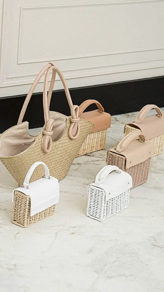 wicker wing bags handmade