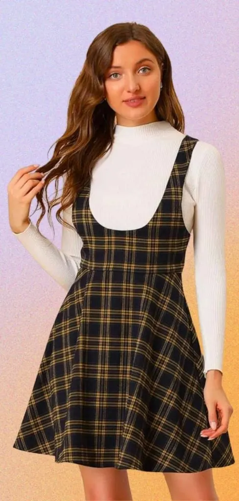 vintage plaid dress 90s