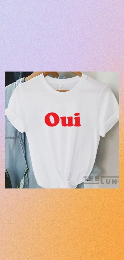 White Oui tee Etsy