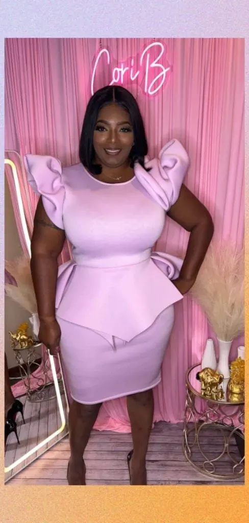 peplum puffy sleeve dress Etsy