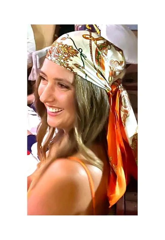 vintage headscarf for yacht rock party outfits
