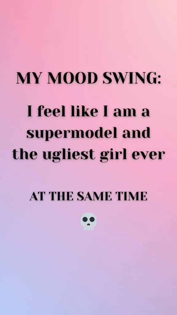 Mood swing funny quote pink wallpaper
