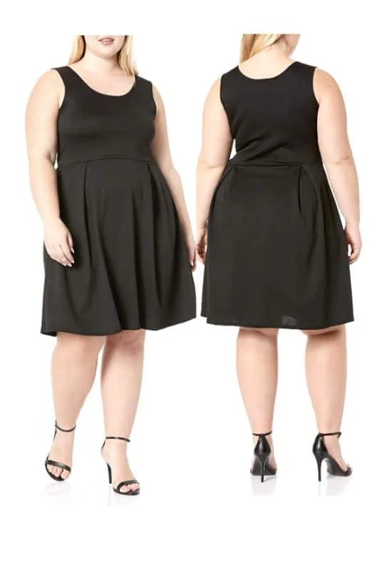 6black dress for funeral plus size sleeveless black dress funeral