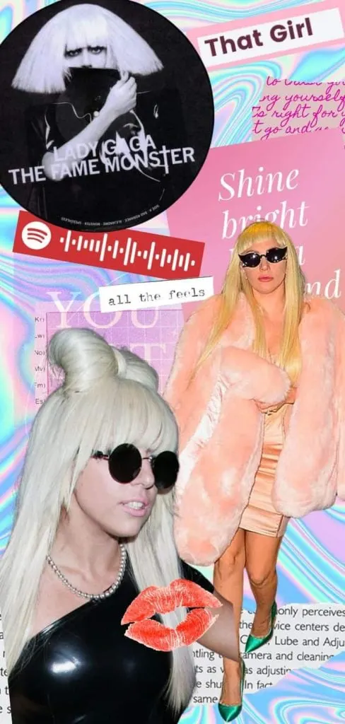 Lady Gaga aesthetic collage wallpaper