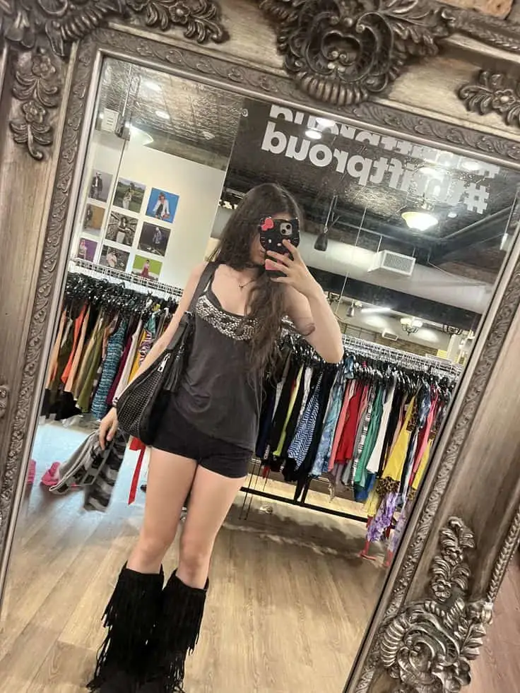 FRINGE boots casual ensemble