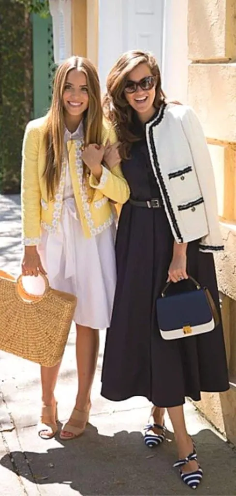 how to wear Chanel-style tweed jacket