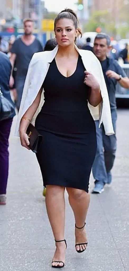 PLUS SIZE elegant black dress outfit