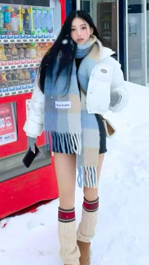cute winter comfy outfits scarf