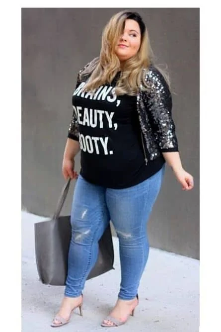 plus size concert outfit ideas sequin