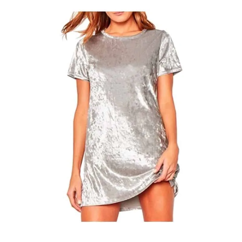velvet T-shirt dress for modest rave outfit