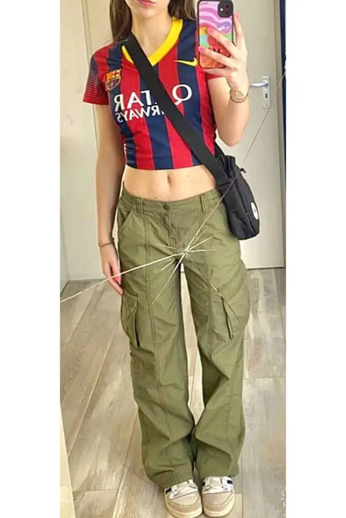 cropped football jersey outfit