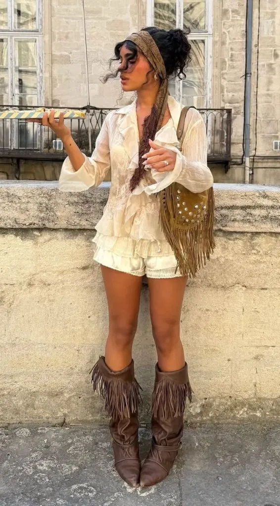 what to wear to fringe boots