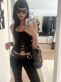 Heavy metal concerts outfit black