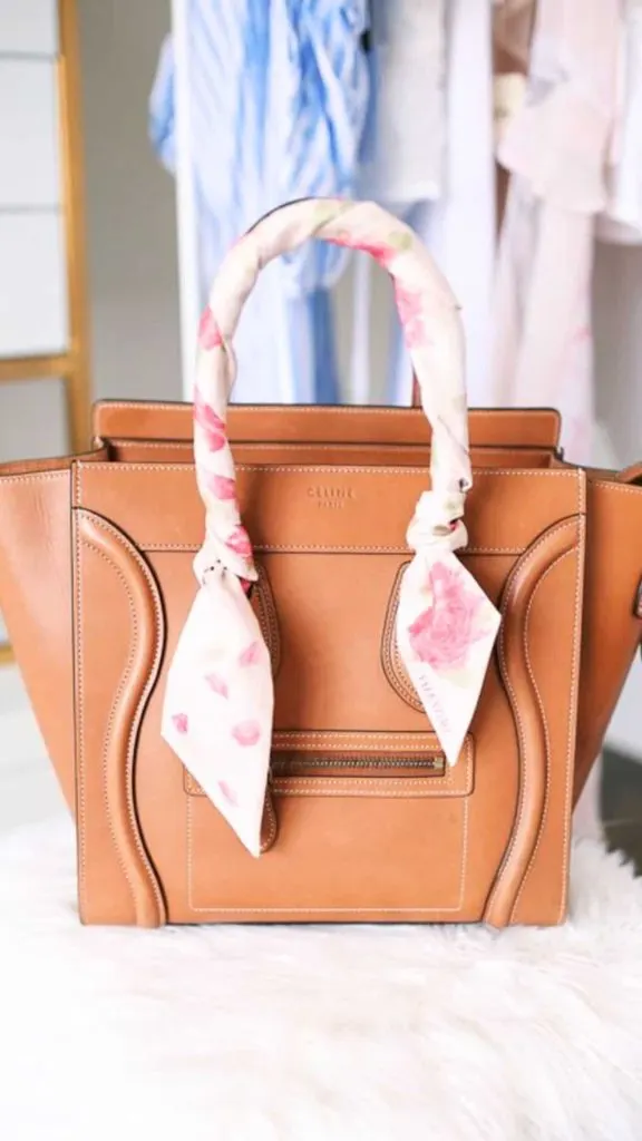 elegant bag with scarf