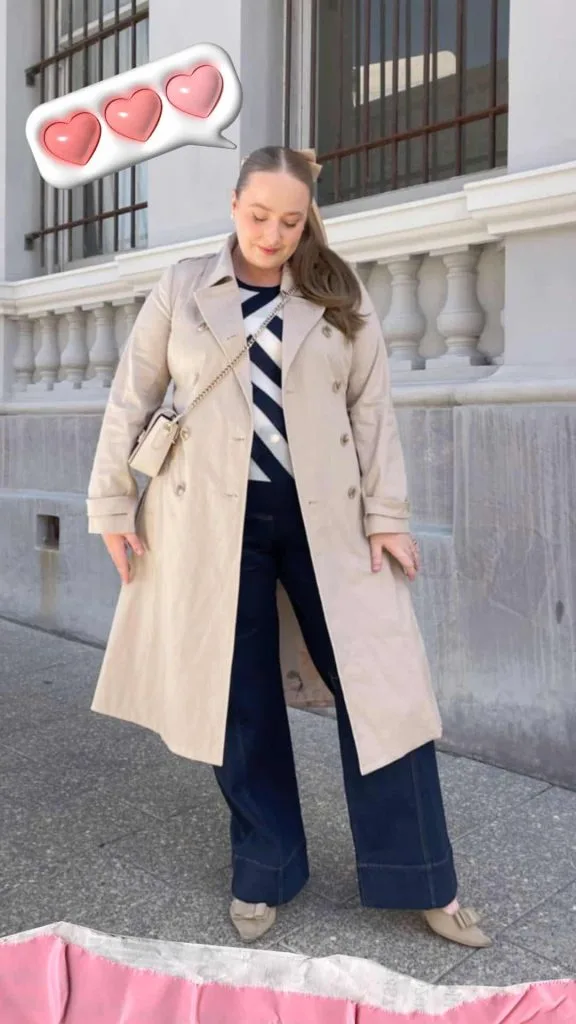 trench coat french lady fashion plus size