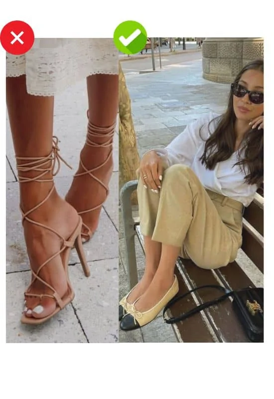 Footwear for tall slender body shape