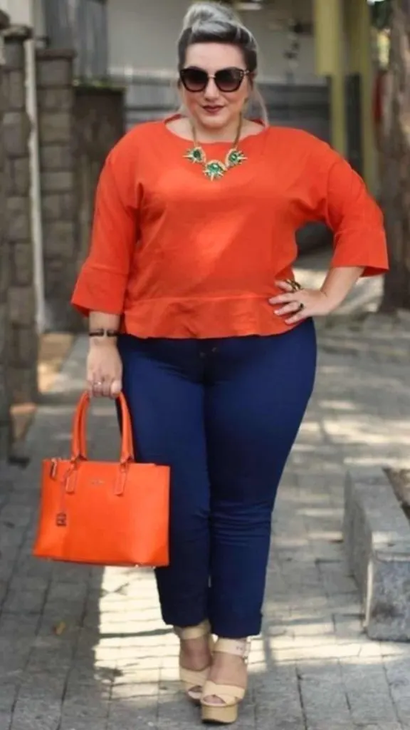 dress up jeans outfit plus size