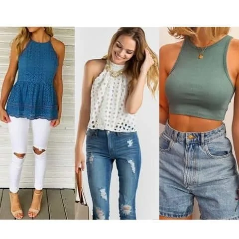 how to style a halter top - halter top outfit ideas