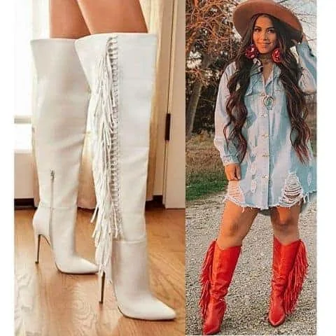 how to style fringe boots female