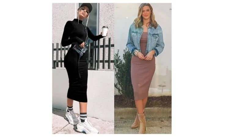 how to wear a bodycon skirt casually and modest