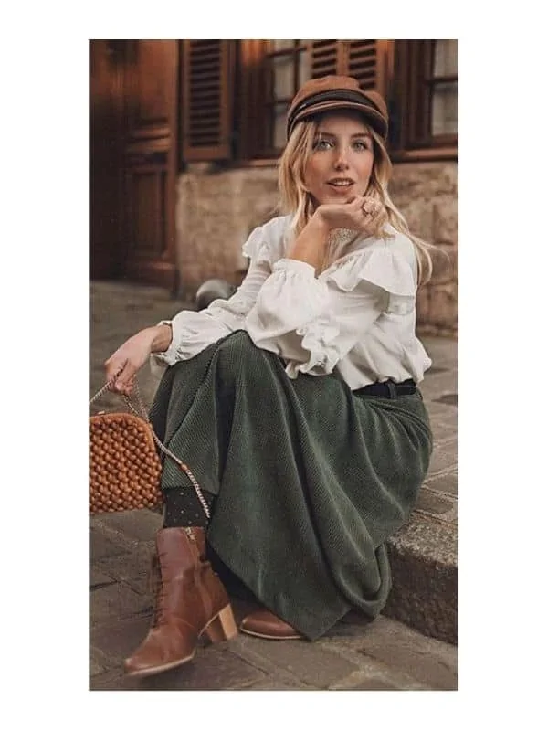 baker boy hat vintage outfit ideas