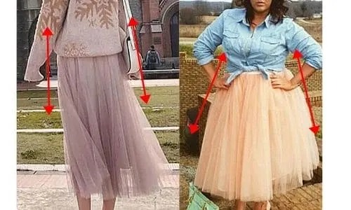How to wear a tulle skirt plus size without looking fat?