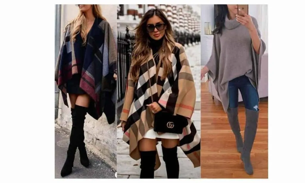 how to wear an asymmetrical poncho