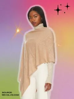 How to wear asymmetrical poncho