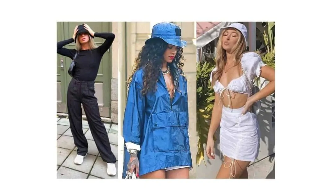 how to wear a bucket hat girl outfit fashion tips