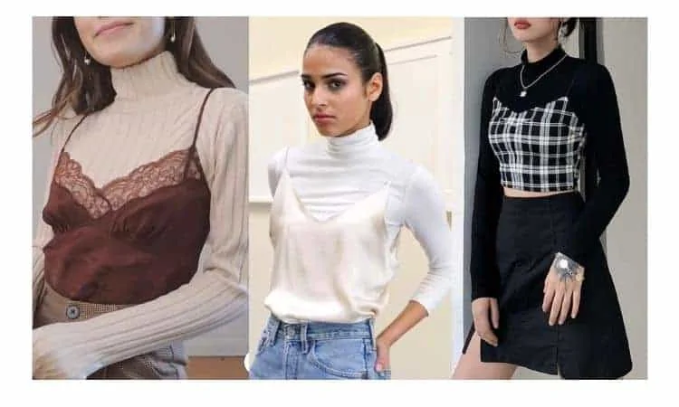 what to wear with camisole / cami top in winter