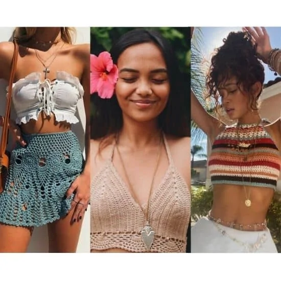 hawaiian luau crochet outfit ideas ladies, dress up for hawaiian theme party