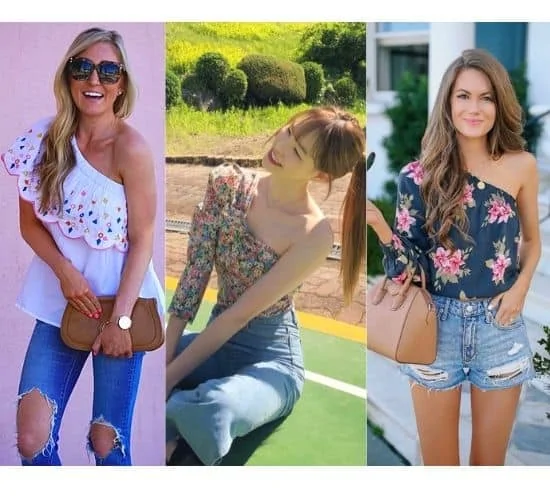 how to wear one-shoulder top , one shoulder top outfits