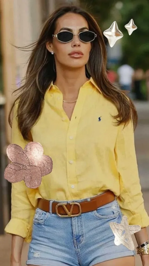 yellow oxford shirt outfits