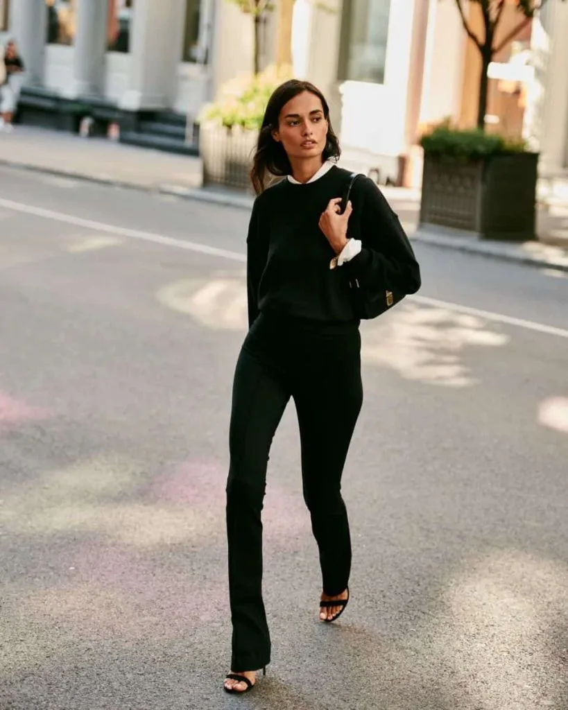 ponte pant outfit monotone