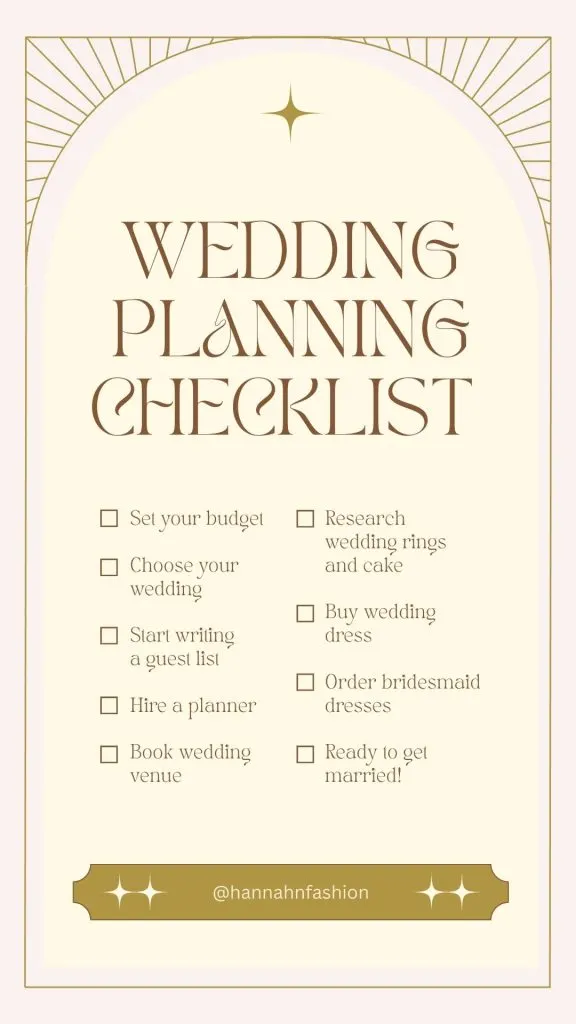 wedding planning checklist