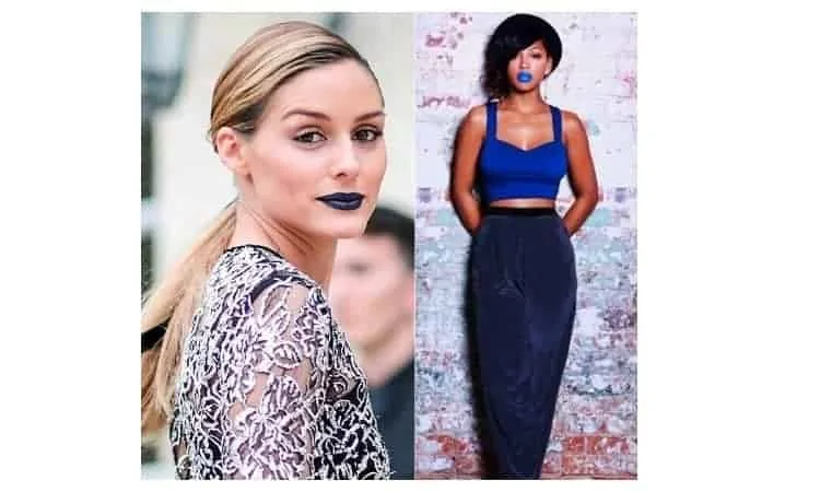 What clothes to wear with blue lipstick