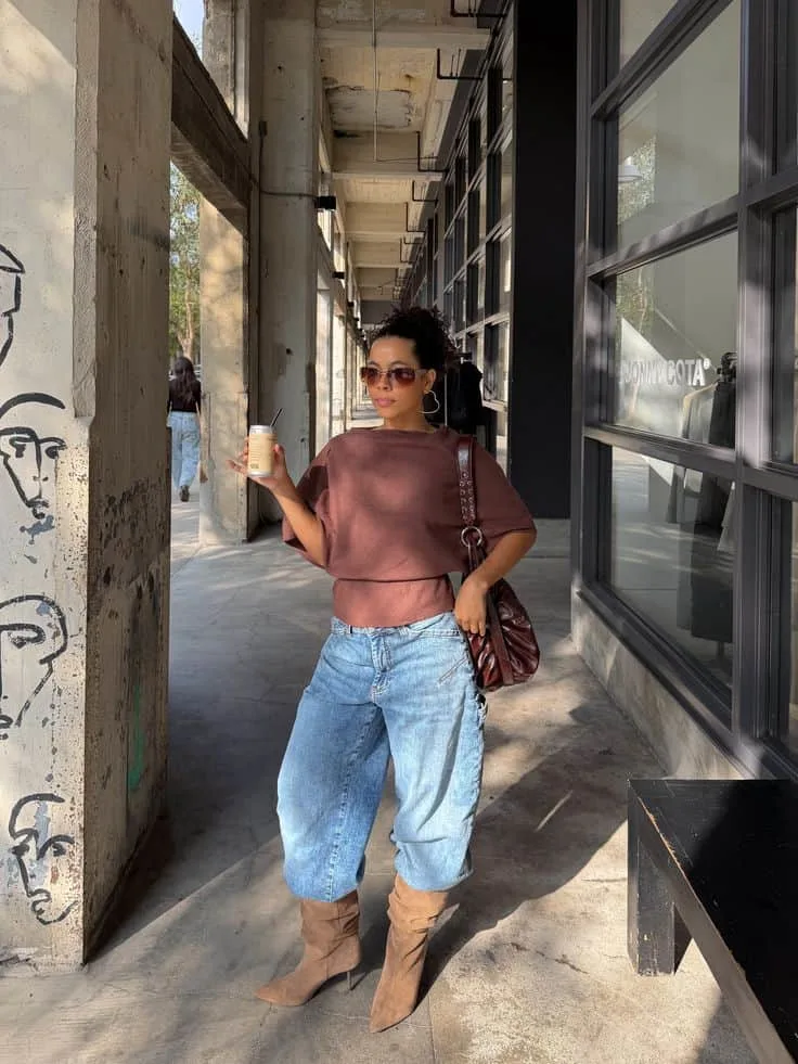 how to wear mid-calf boots with jeans