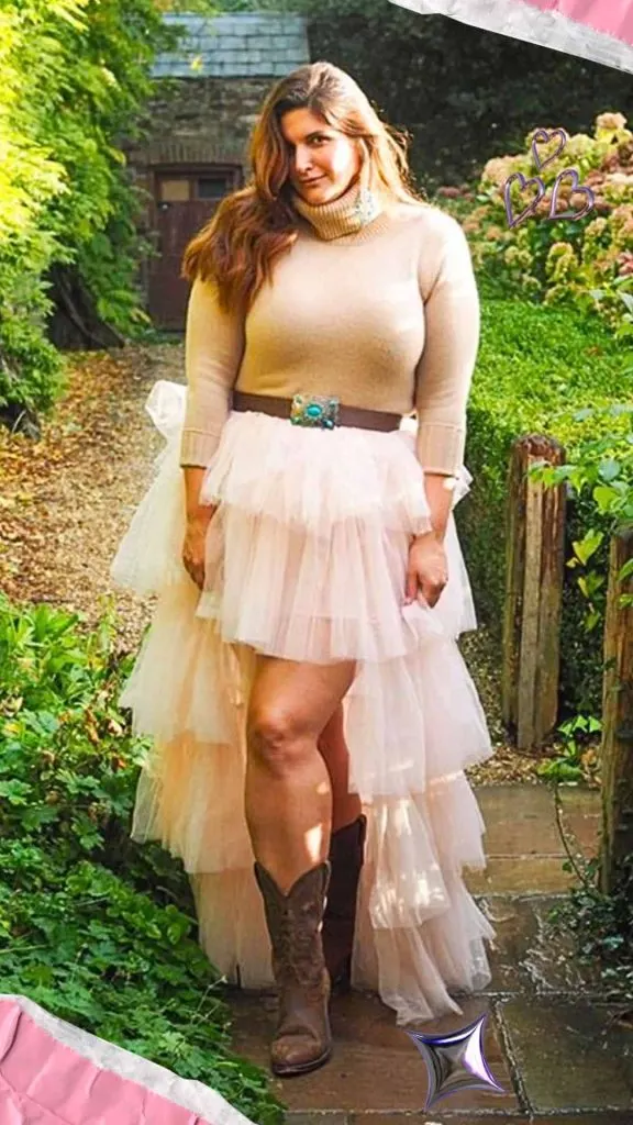 what to wear high low tulle skirt