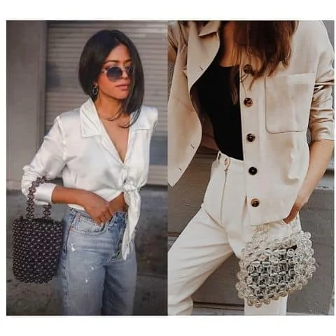 what to wear with a beaded bag