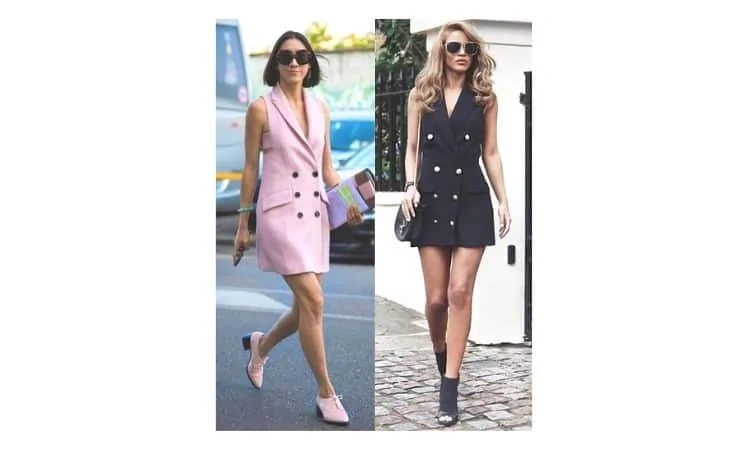 what to wear with a sleeveless blazer dress