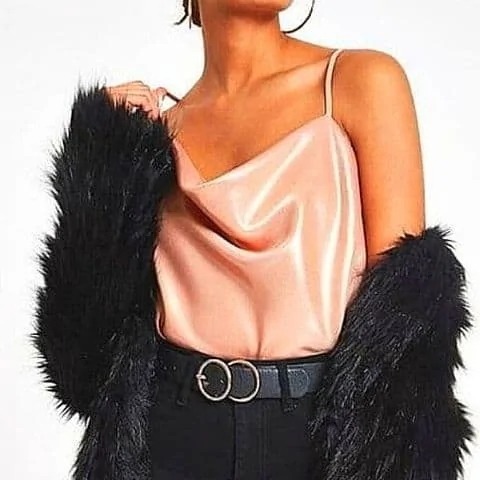 what to wear with cowl neck tops