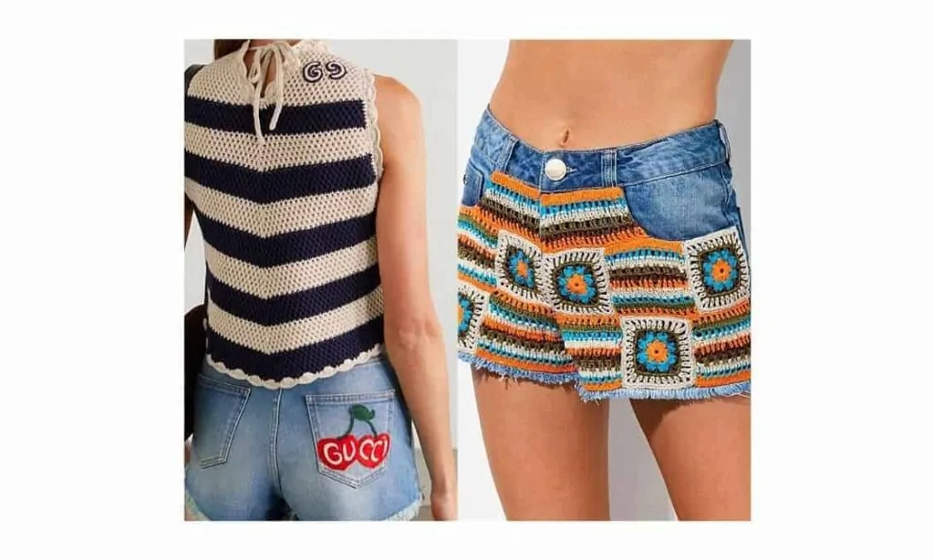 what to wear with crochet jeans