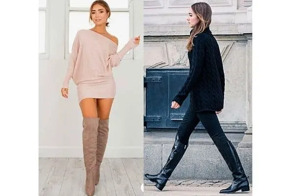 What to wear with flat over the knee boots?