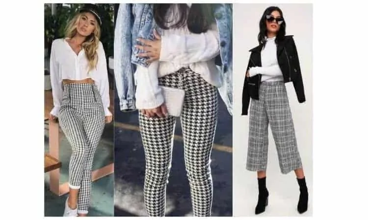 what to wear with houndstooth pants